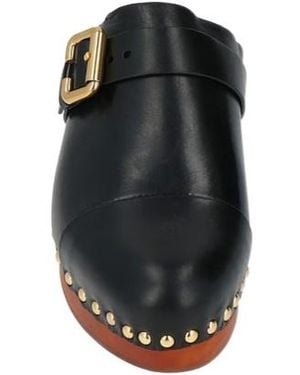 Chloé Minimal Thick-Heel Slippers - Black