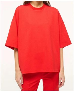 STAUD Short-Sleeved T-Shirt - Red