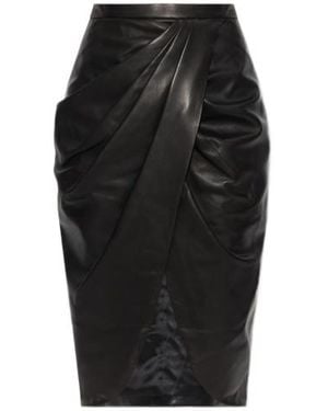 Balmain Pleated Skirt - Black