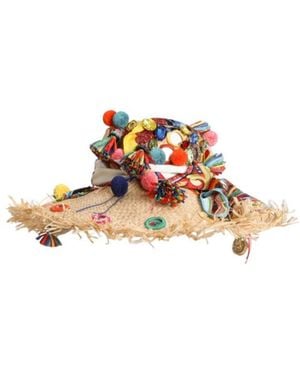 Dolce & Gabbana Raffia Hat With Applications - Multicolour