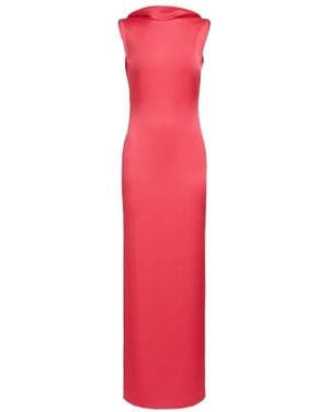 Versace Backless Mid-Length Dress - Red