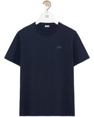 Loewe Anagram-Embroidered T-Shirt - Black