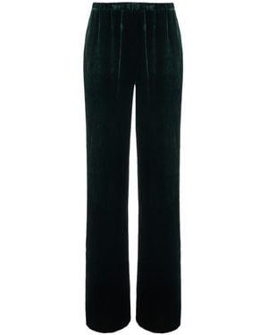 Antonelli Fazio Velvet Wide-Leg Trousers - Black