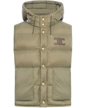 Celine Sleeveless Down Jacket - Green