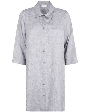 Peserico Linen Long Shirt - Grey