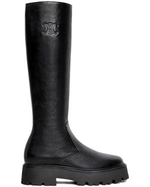 Celine Bulky Zipped Boot With Triomphe - Black