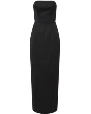 Posse Strapless Bow Detail Midi Dress - Black