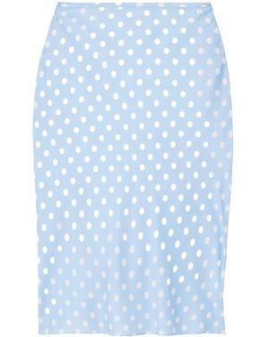 Posse Leo Polka Dot Midi Skirt - Blue