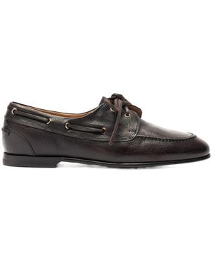 SCAROSSO Ginevra Lace-Up Shoes - Brown