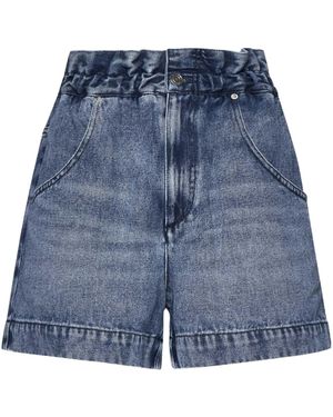 Isabel Marant Titea High Waist Denim Shorts - Blue