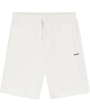BOSS Dayono Relaxed-Fit Logo Print Shorts - White
