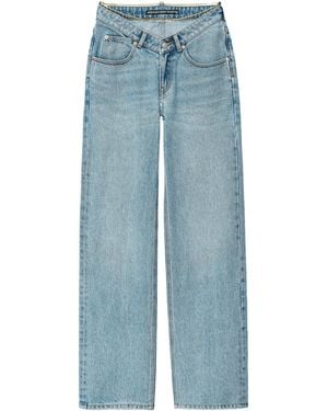 Alexander Wang Chain-Embellished Straight-Leg Jeans - Blue