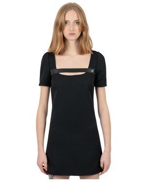 Courreges Logo Dress - Black
