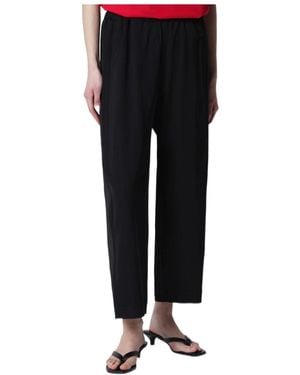 Rohe Elasticated-Waist Straight Leg Pants - Black