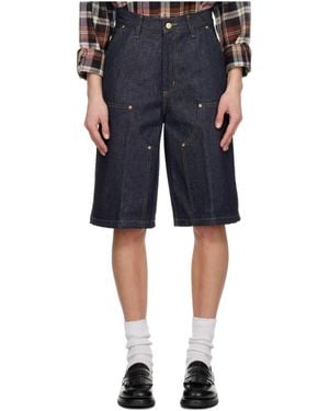 Carhartt Denim Shorts With Belt Loops - Blue