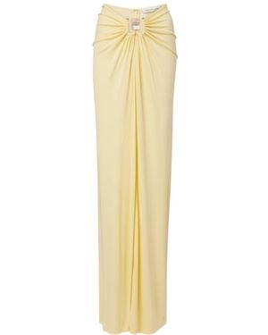 Christopher Esber Bezel Quartz Gathered Jersey Maxi Skirt - Metallic