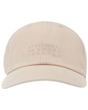 MM6 by Maison Margiela Logo Embroidered Cap - Natural