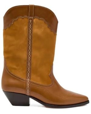 Isabel Marant Suede Panel Boots - Brown