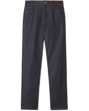 Lanvin Tapered Straight-Leg Jeans - Blue
