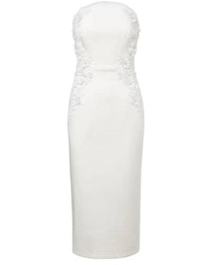 Rebecca Vallance Xanthe Embellished Midi Dress - White