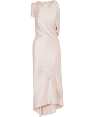 Victoria Beckham Draped Satin Midi Dress - Pink