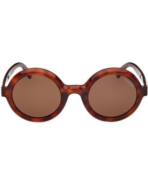 Moncler Eyewear Round Frame Sunglasses - Brown