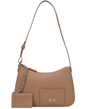 ARMANI EXCHANGE Mini Card Holder-Detail Shoulder Bag - Brown