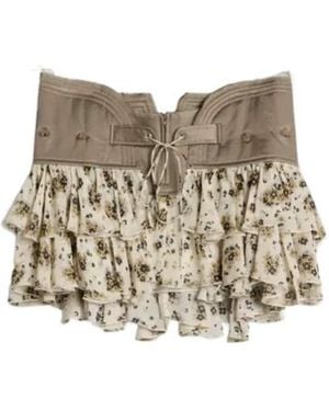 KNWLS Front-Tie Skirt - Natural