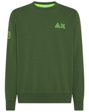 Sun 68 Logo Crew Neck Sweatshirt - Green