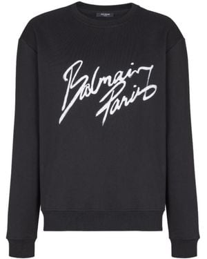 Balmain Crew Neck Sweatshirt - Black