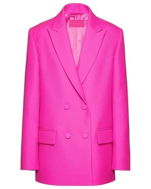 Valentino Double-Breasted Blazer - Pink