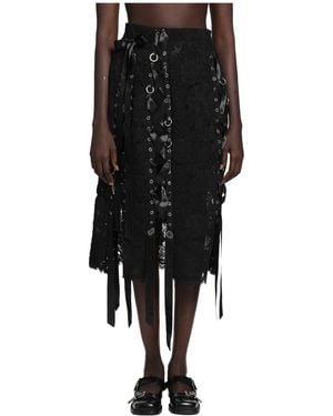 Simone Rocha Ribbon-Loop Skirt - Black