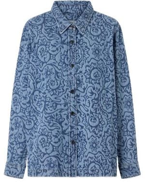 Dries Van Noten Loose-Fitting Denim Shirt - Blue