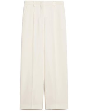 Weekend by Maxmara High Waist Straight Leg Pants - White