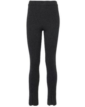 Magda Butrym Ribbed-Knit Cashmere Slim Trousers - Black