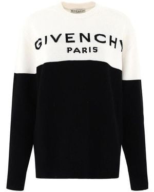 Givenchy Two Tone Logo Sweater - Black