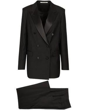 Tagliatore Double-Breasted Tailored Suit - Black