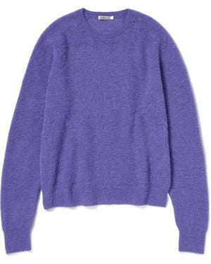 AURALEE Sheer Knit Sweater - Purple