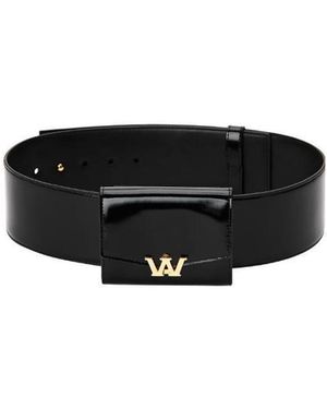 Alexander Wang Glossy Card Holder Belt - Black