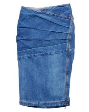 Nensi Dojaka Denim Midi Skirt - Blue