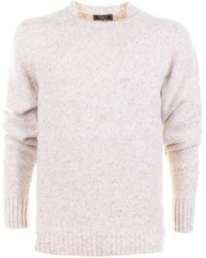 Peserico Knitted Round-Neck Sweater - White