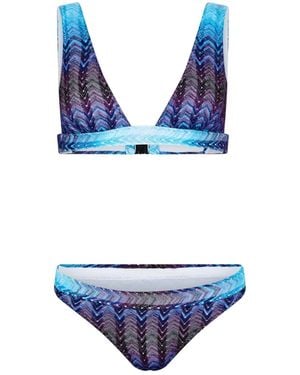 Missoni Plunge Bikini - Blue