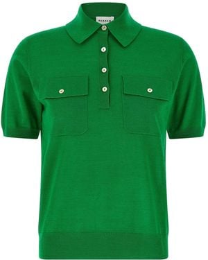 P.A.R.O.S.H. Short-Sleeved Knitted Polo Shirt - Green