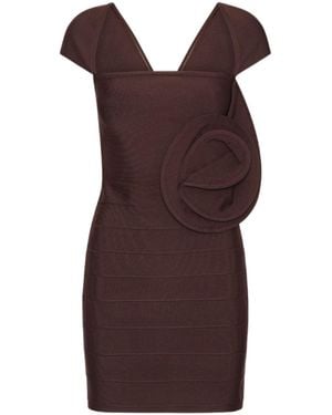ROTATE BIRGER CHRISTENSEN Rose Cap-Sleeve Mini Dress Dark - Purple