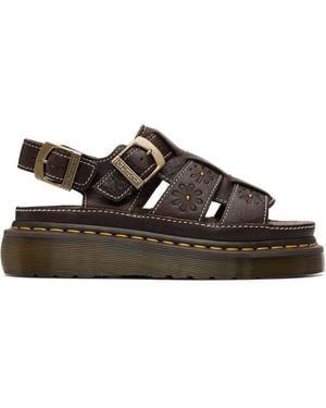 Dr. Martens Wrenlie Grizzly Fisherman Platform Sandals - Brown