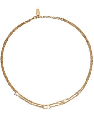 Dior Bijoux Double Chain Necklace - Metallic