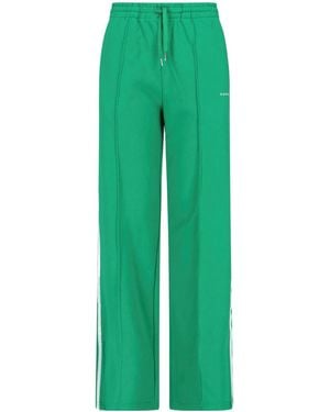P.A.R.O.S.H. Logo Embroidered Straight Poplin Pants - Green