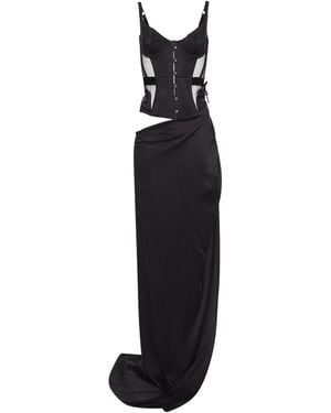 Maria Lucia Hohan Malena Corset-Style Cut-Out Maxi Dress - Black