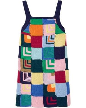 RE/DONE Knitted Patchwork Dress - White
