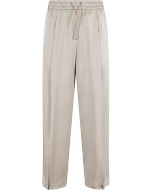 Herno Pleated Drawstring Trousers - Grey